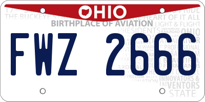 OH license plate FWZ2666