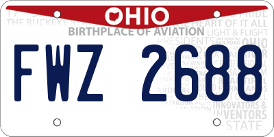 OH license plate FWZ2688