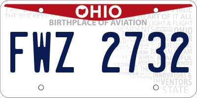 OH license plate FWZ2732