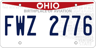OH license plate FWZ2776