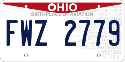 OH license plate FWZ2779