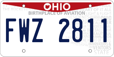 OH license plate FWZ2811