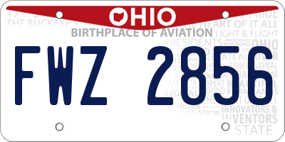OH license plate FWZ2856