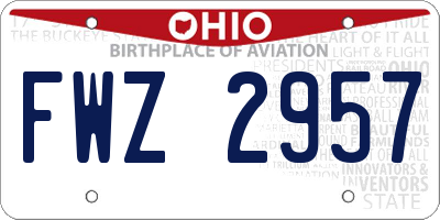 OH license plate FWZ2957
