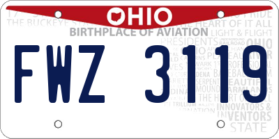 OH license plate FWZ3119