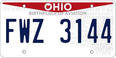 OH license plate FWZ3144
