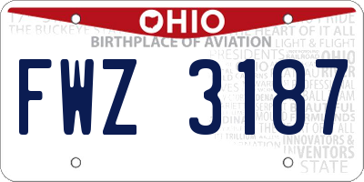 OH license plate FWZ3187