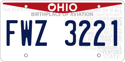 OH license plate FWZ3221