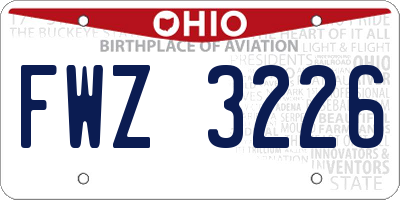 OH license plate FWZ3226