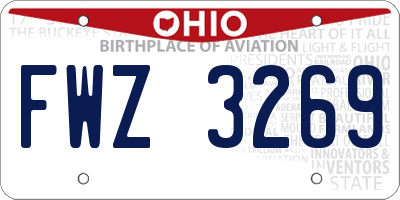 OH license plate FWZ3269