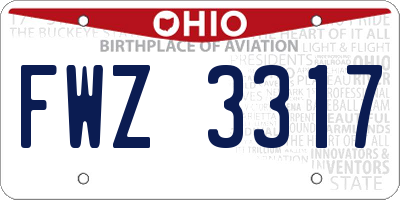 OH license plate FWZ3317