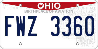 OH license plate FWZ3360