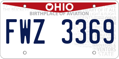 OH license plate FWZ3369