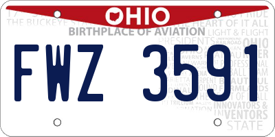 OH license plate FWZ3591