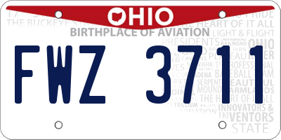 OH license plate FWZ3711