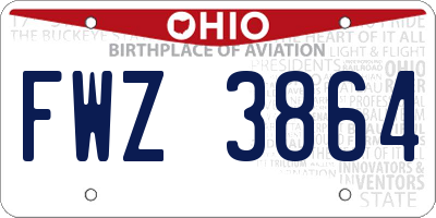 OH license plate FWZ3864