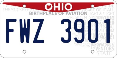 OH license plate FWZ3901