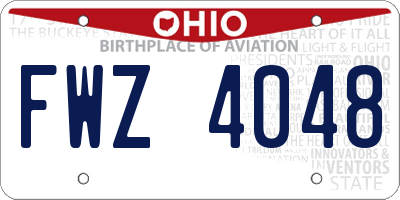OH license plate FWZ4048