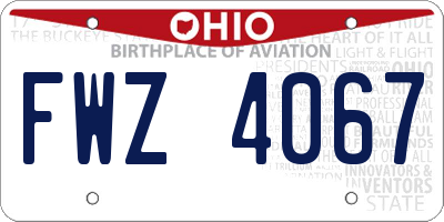 OH license plate FWZ4067