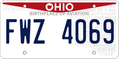 OH license plate FWZ4069