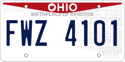 OH license plate FWZ4101