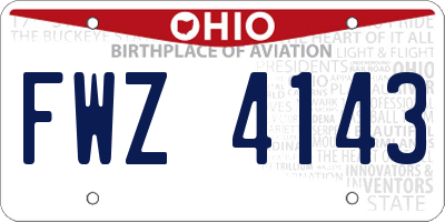OH license plate FWZ4143