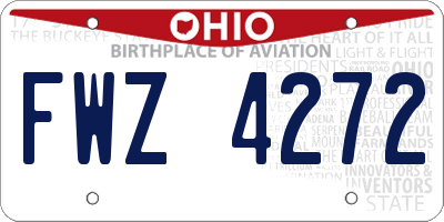 OH license plate FWZ4272