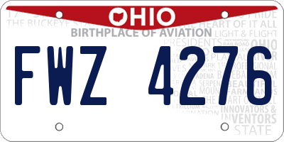 OH license plate FWZ4276