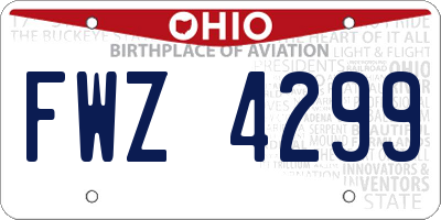 OH license plate FWZ4299