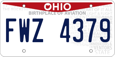 OH license plate FWZ4379