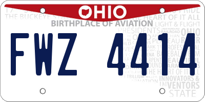 OH license plate FWZ4414