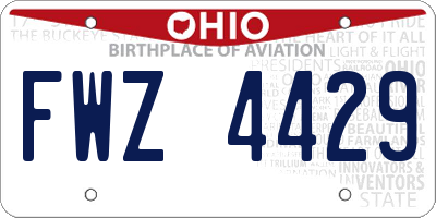 OH license plate FWZ4429