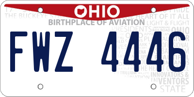 OH license plate FWZ4446
