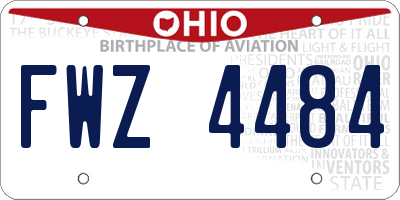 OH license plate FWZ4484