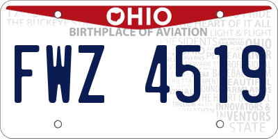 OH license plate FWZ4519