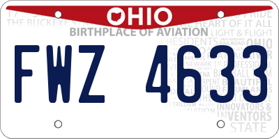 OH license plate FWZ4633