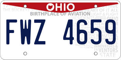 OH license plate FWZ4659