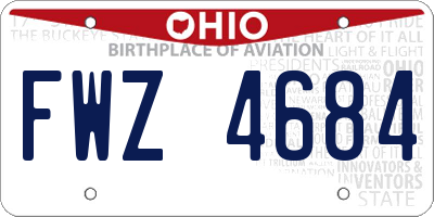 OH license plate FWZ4684