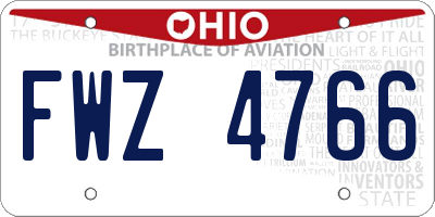 OH license plate FWZ4766