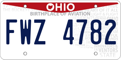 OH license plate FWZ4782