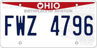 OH license plate FWZ4796