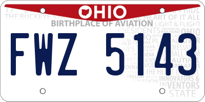 OH license plate FWZ5143