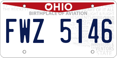 OH license plate FWZ5146
