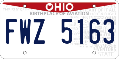 OH license plate FWZ5163