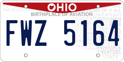 OH license plate FWZ5164