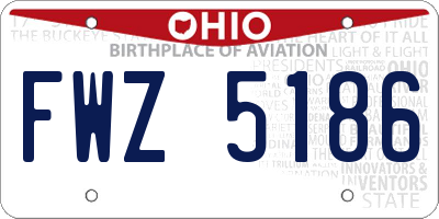 OH license plate FWZ5186