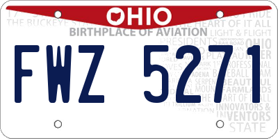 OH license plate FWZ5271