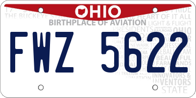 OH license plate FWZ5622