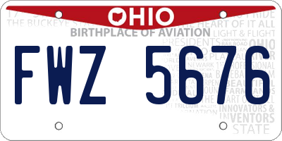 OH license plate FWZ5676