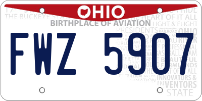 OH license plate FWZ5907